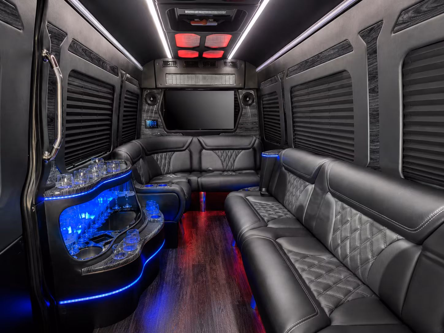 grand junction 30 passenger party bus inside