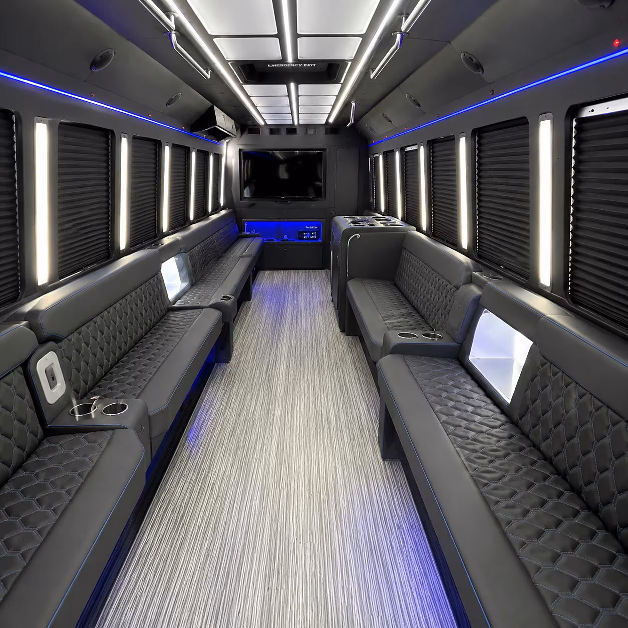 grand junction party bus rental interior
